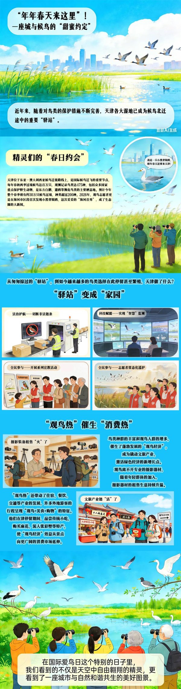 “年年春天来这里”！一座城与候鸟的“甜蜜约定” 扫码阅读手机版
