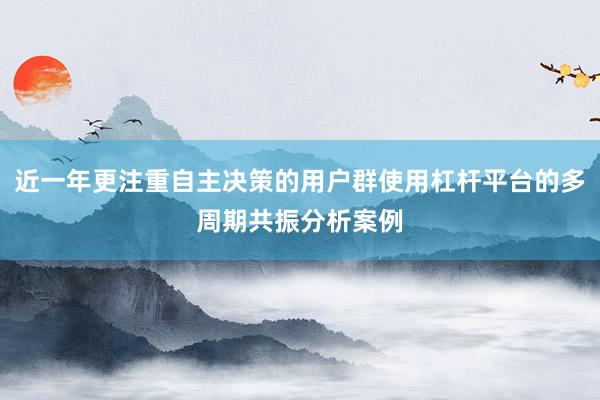 近一年更注重自主决策的用户群使用杠杆平台的多周期共振分析案例
