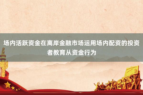 场内活跃资金在离岸金融市场运用场内配资的投资者教育从资金行为